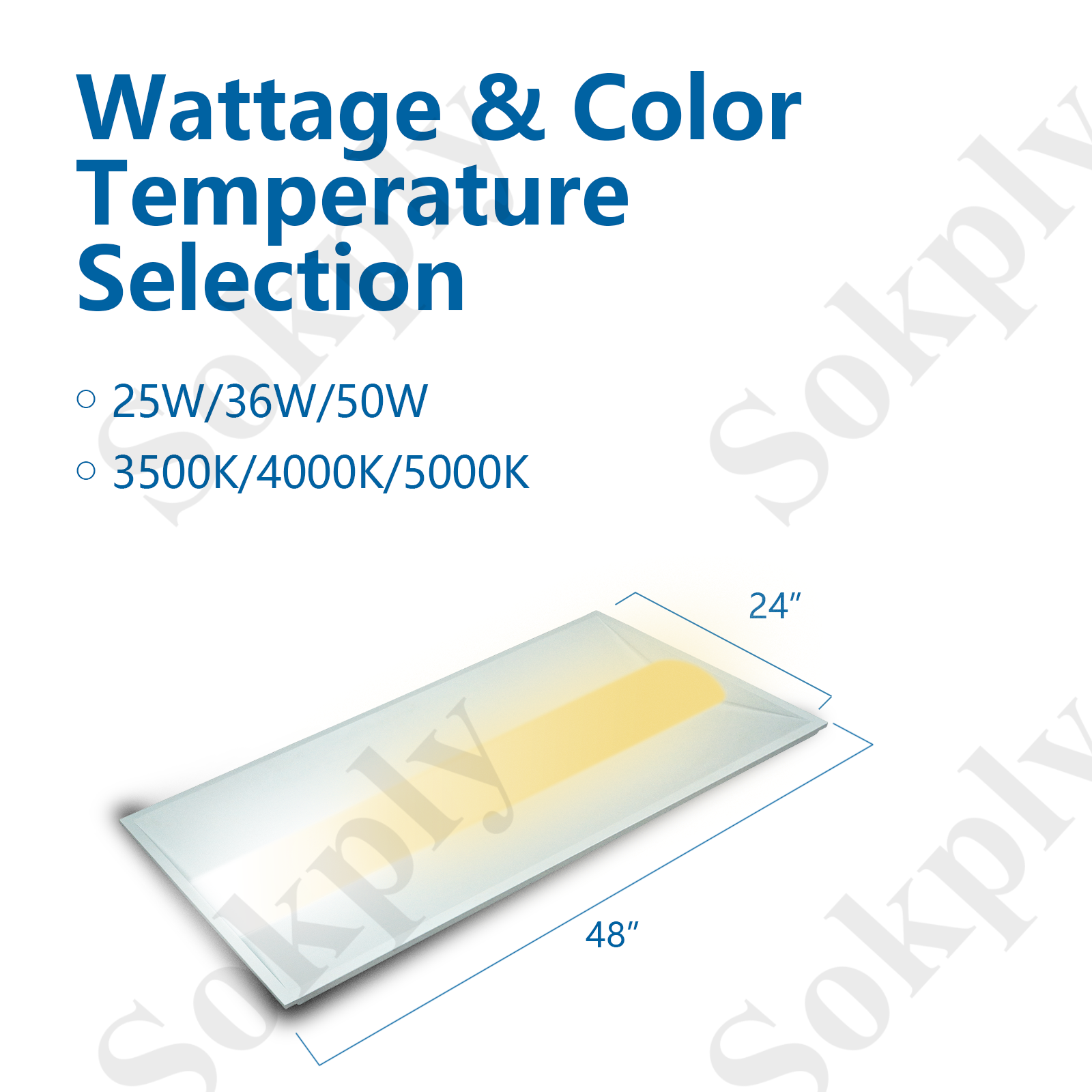 LED 2x4FT Troffer Light 25W/36W/50W